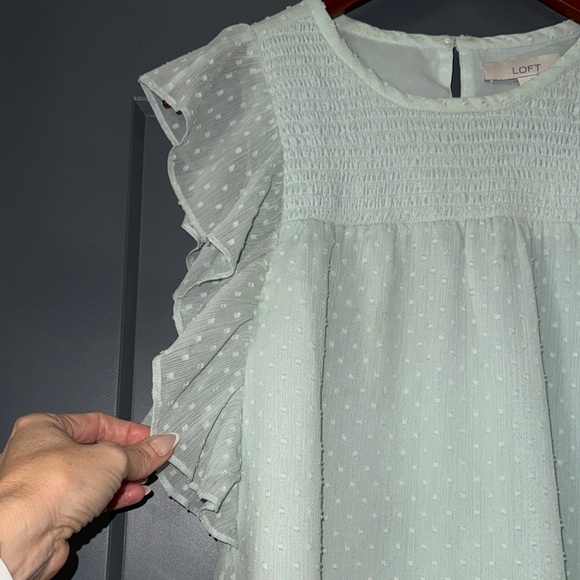 LOFT Ruffle Sleeve Blouse - Picture 3 of 6